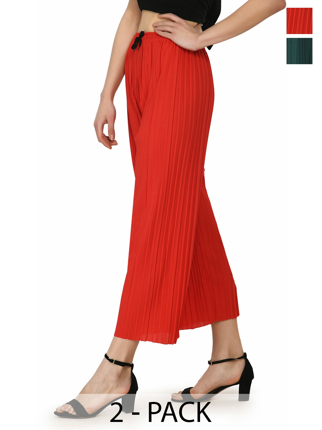 

Purser Women Pack Of 2 Original Culottes Trousers, Red