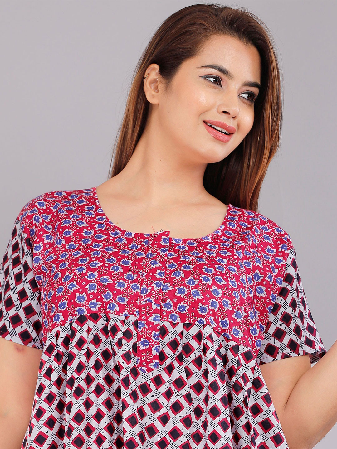

PR PINK ROYAL Printed Maxi Nightdress