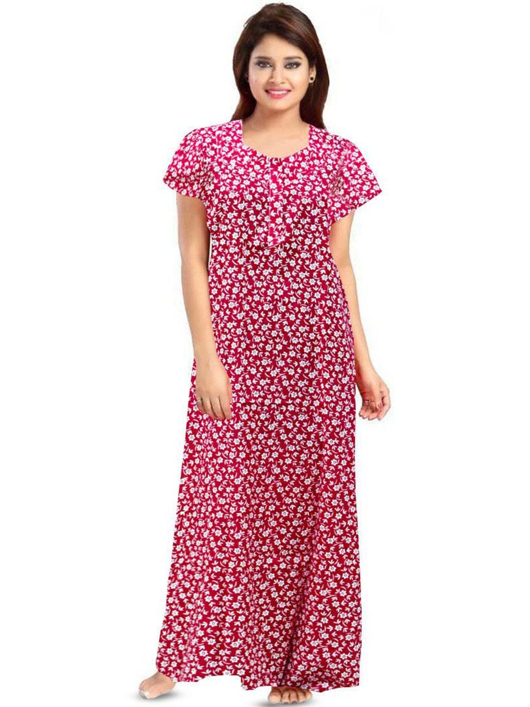 

PR PINK ROYAL Printed Maxi Nightdress