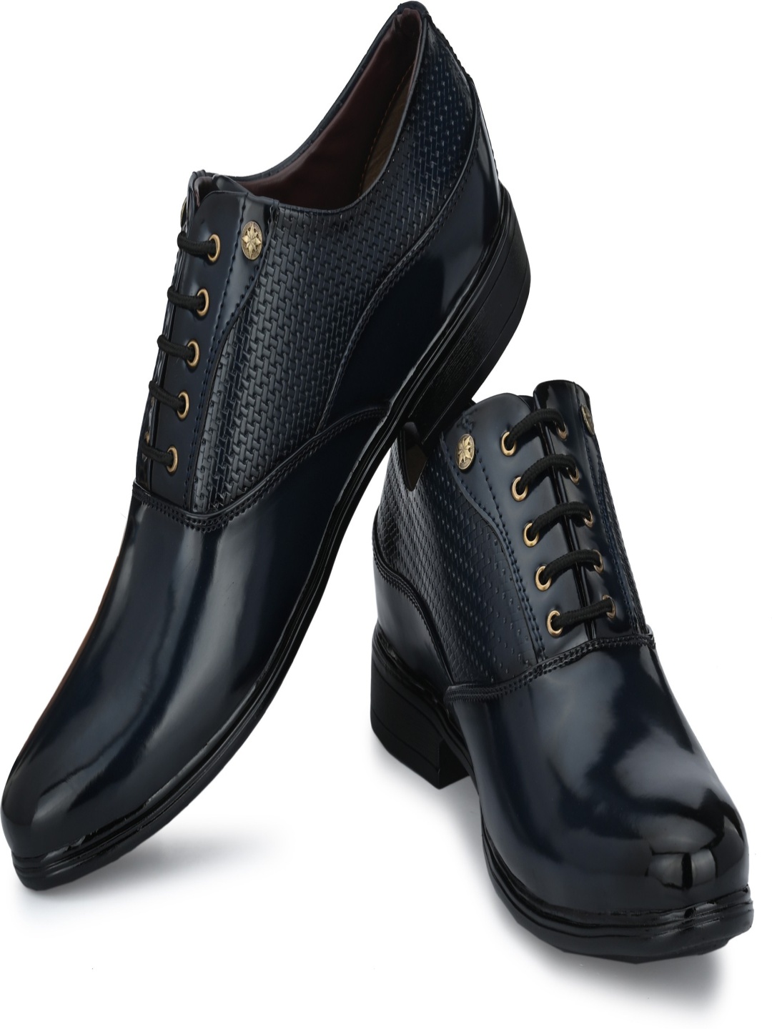 

Rising Wolf Men Lace-Up Formal Derby Shoes, Black