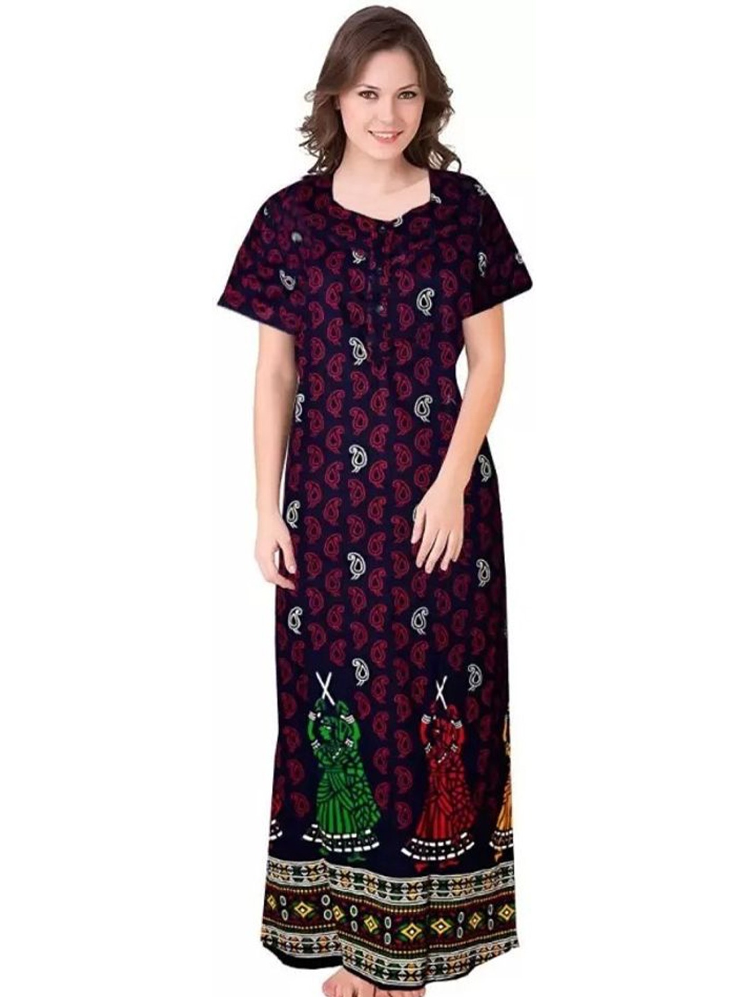 

PR PINK ROYAL Printed Maxi Nightdress, Blue