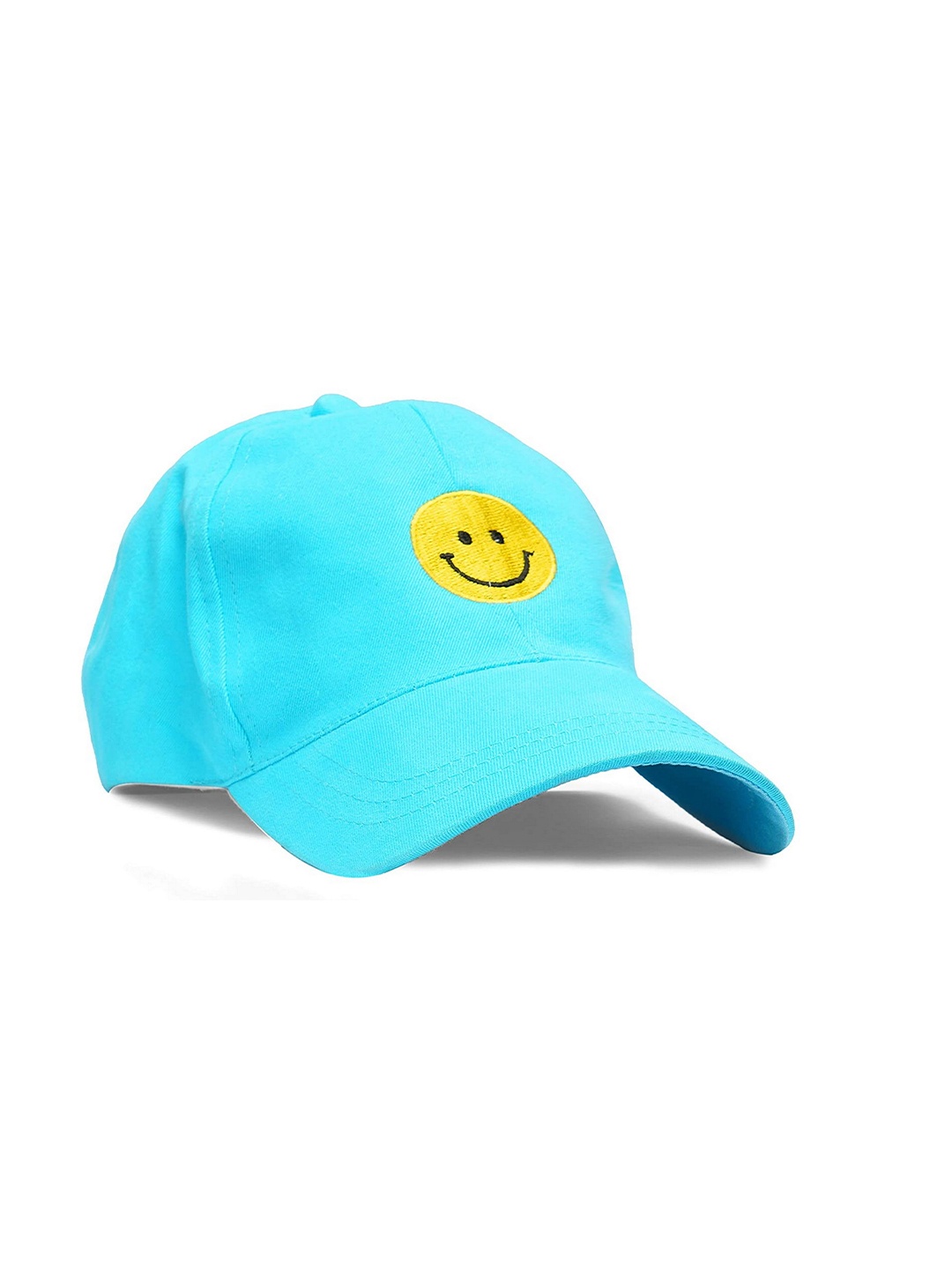 

Infispace Men Embroidered Pure Cotton Smiley Summer Cap, Blue