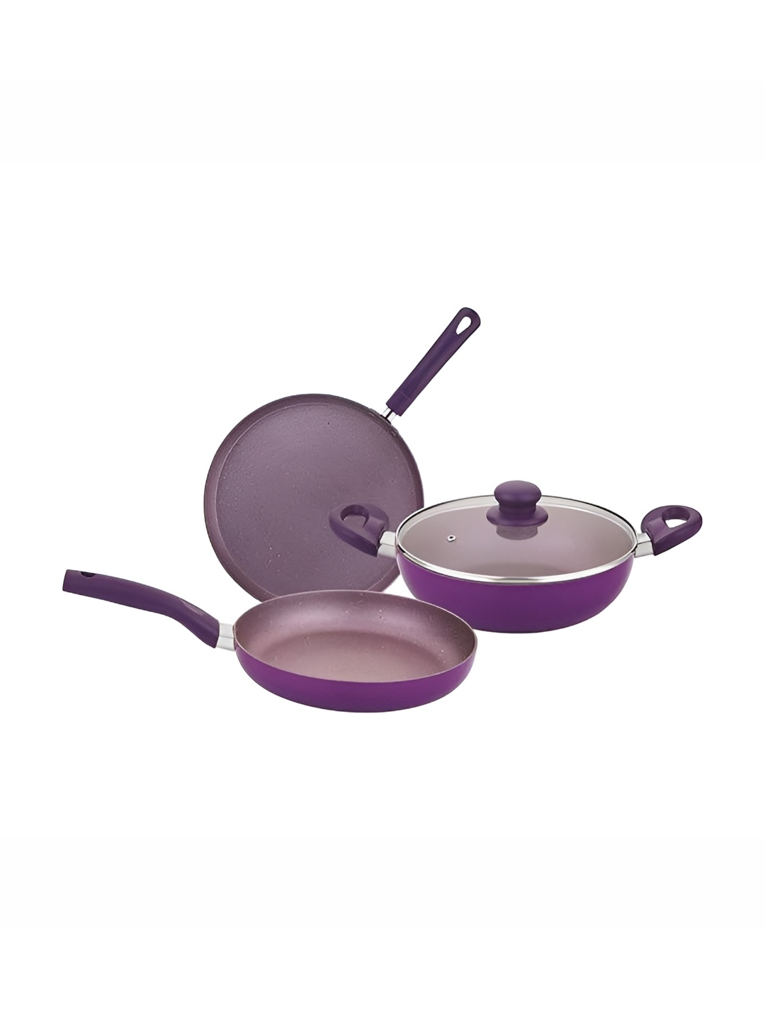 

BERGNER Purple Induction Base Aluminium Cookware Set of