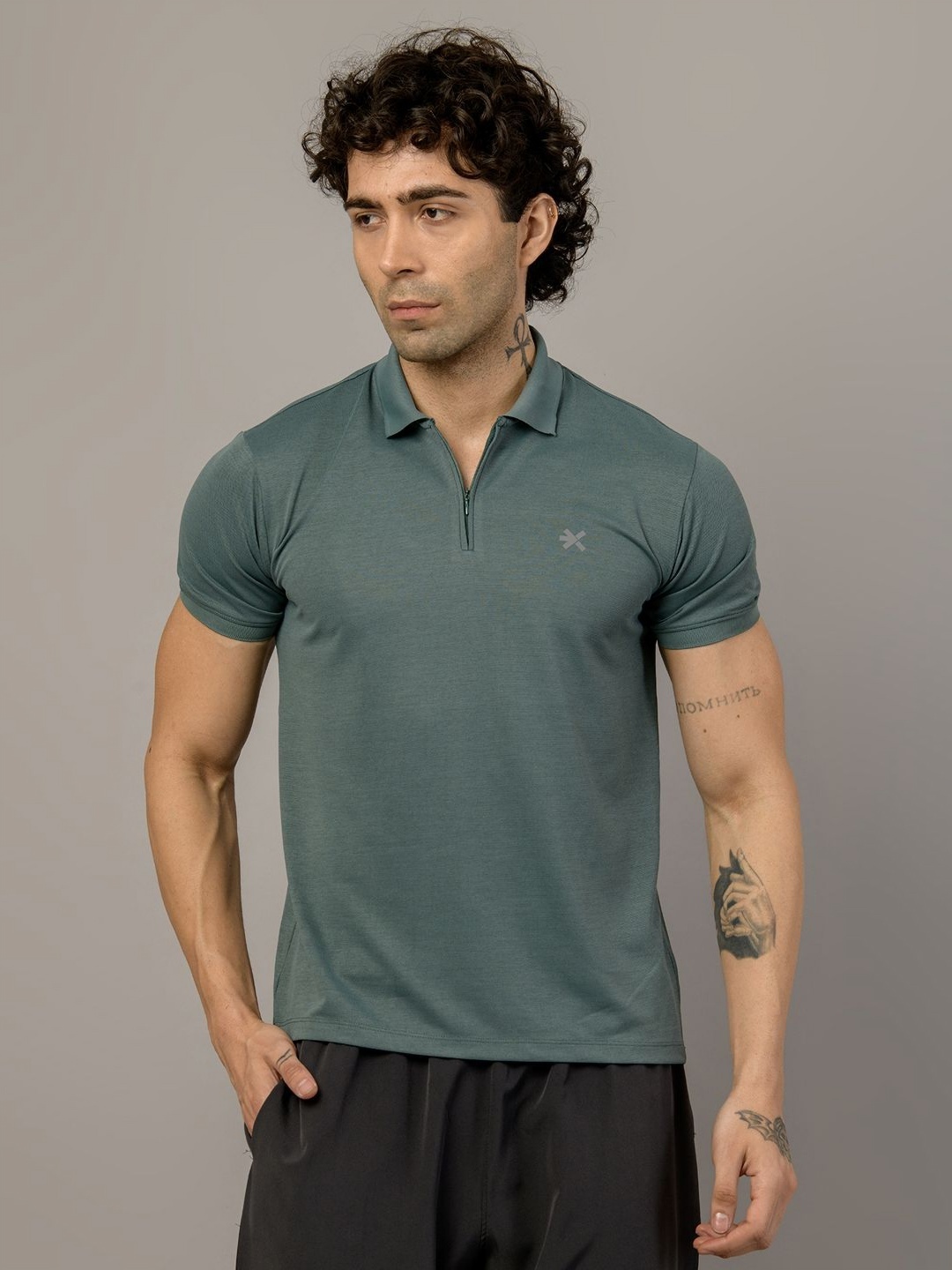 

HRX by Hrithik Roshan Men Solid Polo Collar T-shirt, Olive