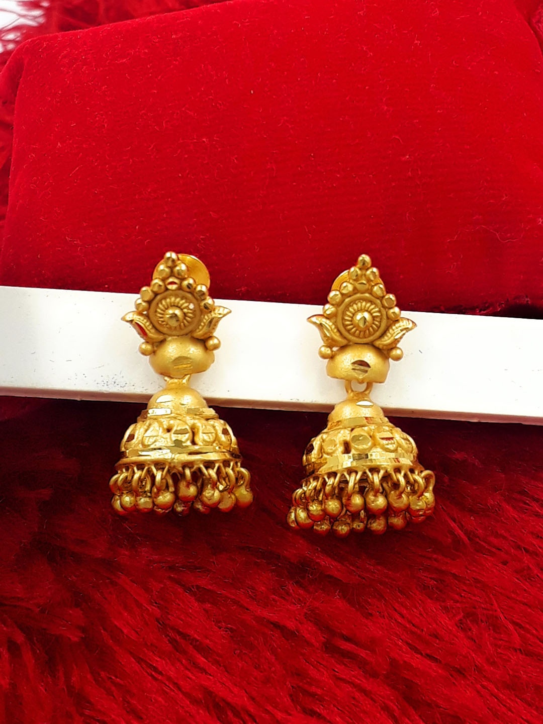 

Anujeet Fashion Hub Gold Plated Contemporary Jhumkas