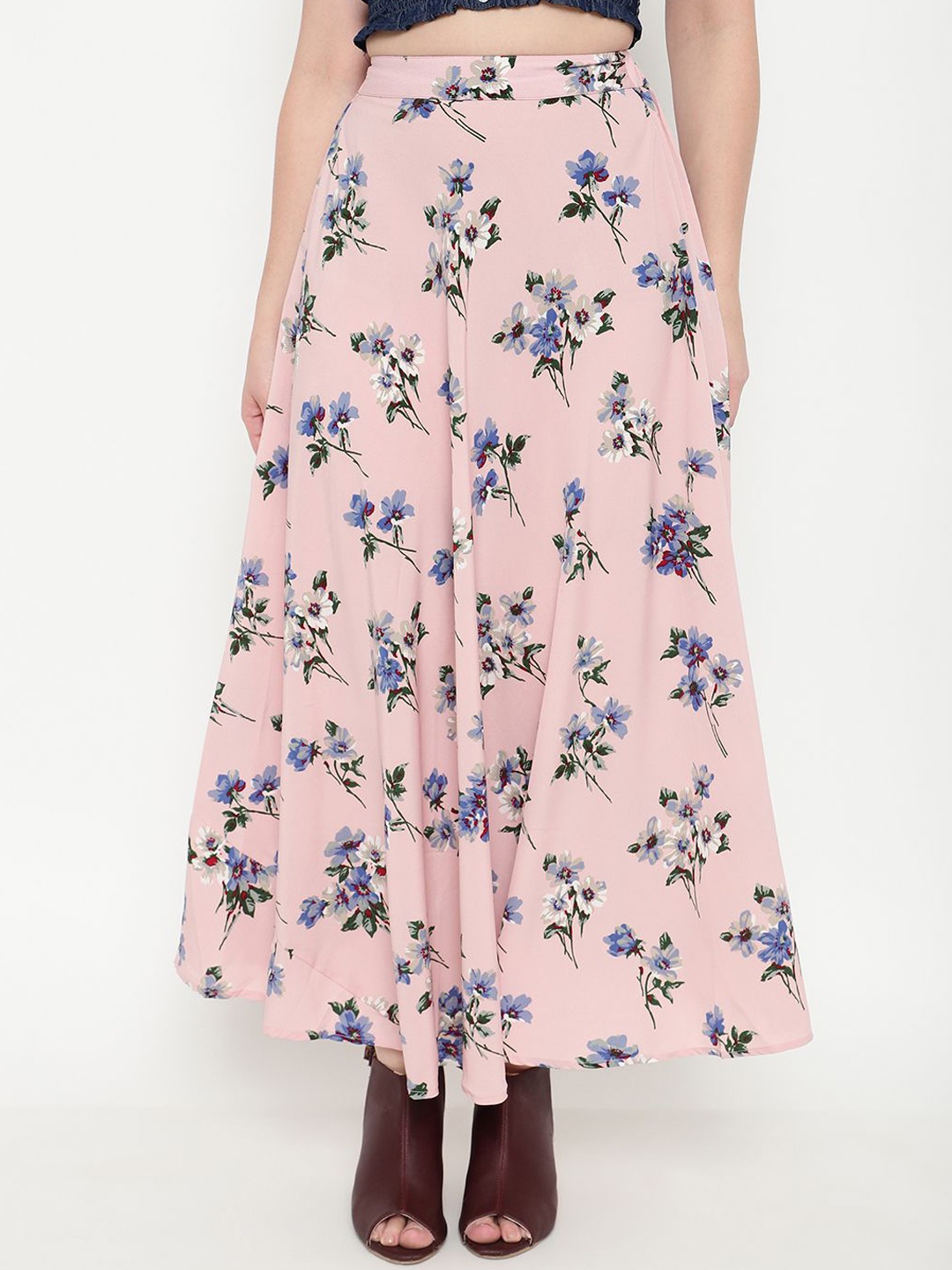 

Satrisha Printed Flared Skirt, Peach