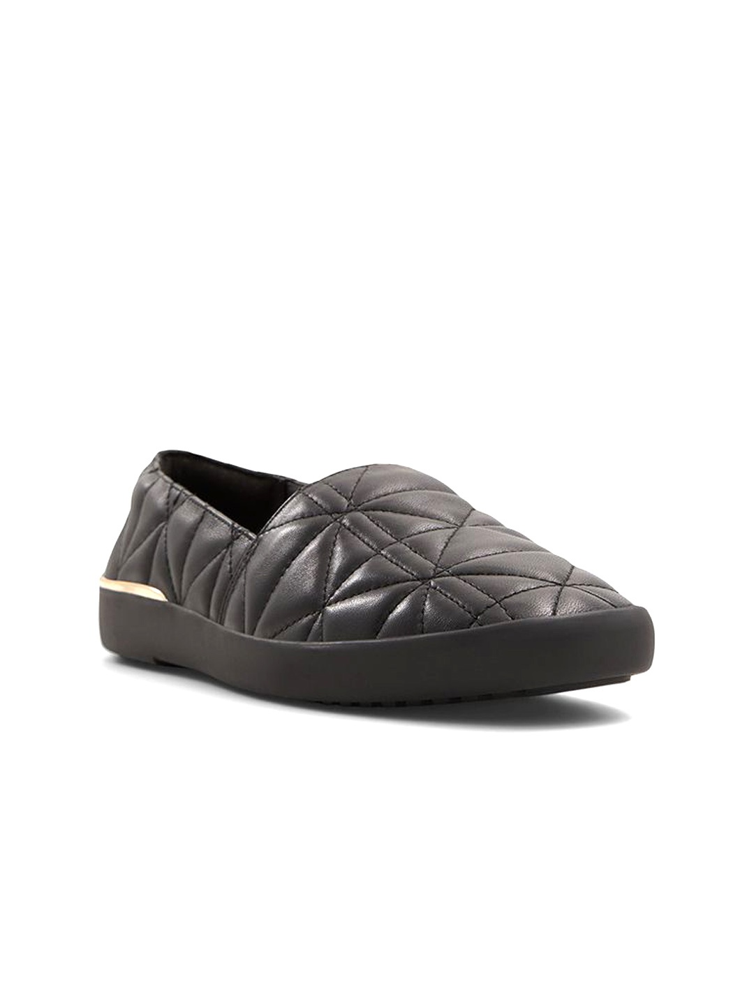 

ALDO Women Textured Leather Slip-On Sneaker, Black