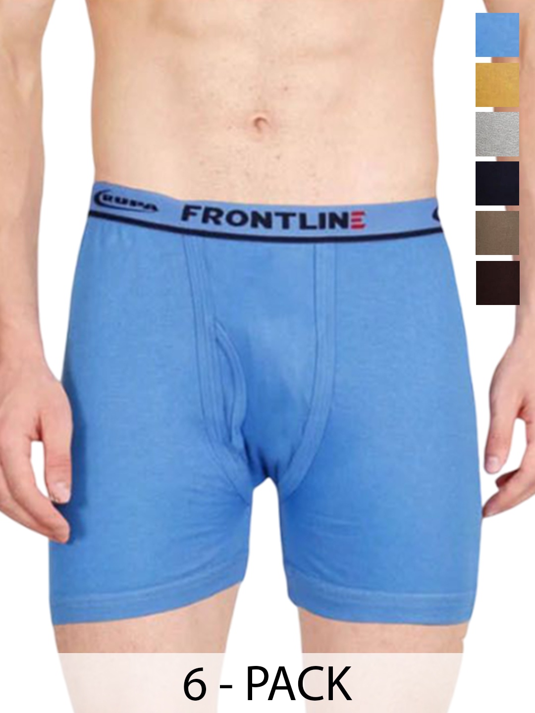 

Rupa Pack Of 6 Assorted Pure Combed Cotton Trunks Frontline-DCIF-6--100