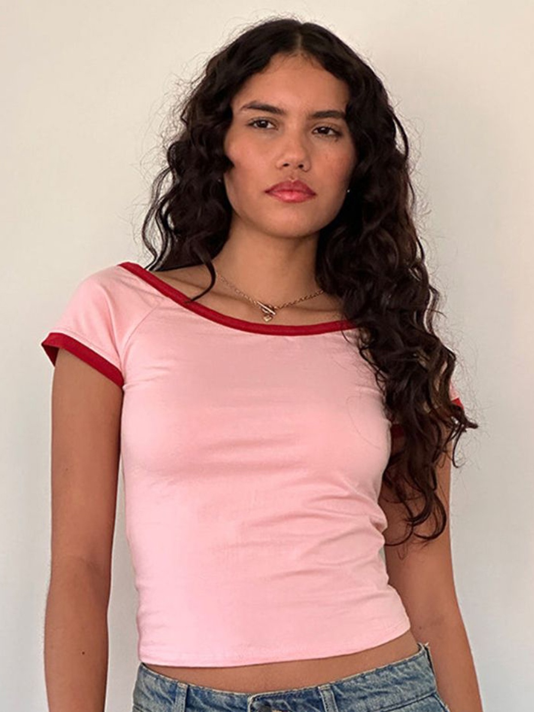 

StyleCast Women Solid Pattern Crop Top, Pink