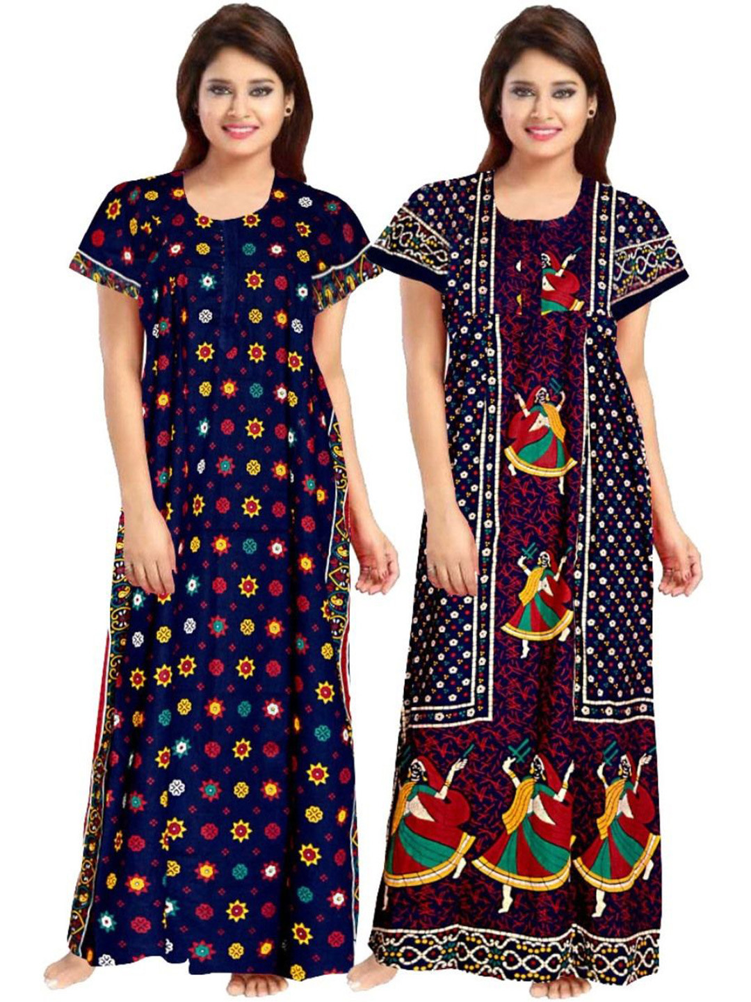 

PR PINK ROYAL Printed Maxi Nightdress, Blue
