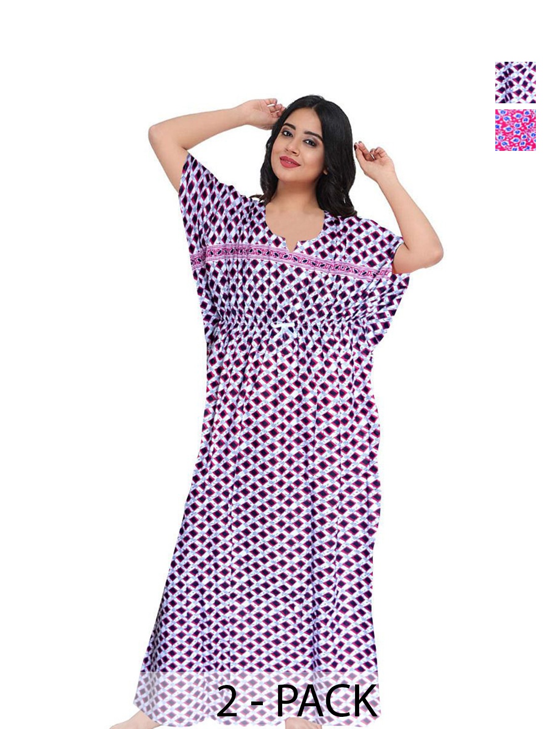 

PR PINK ROYAL Printed Maxi Nightdress