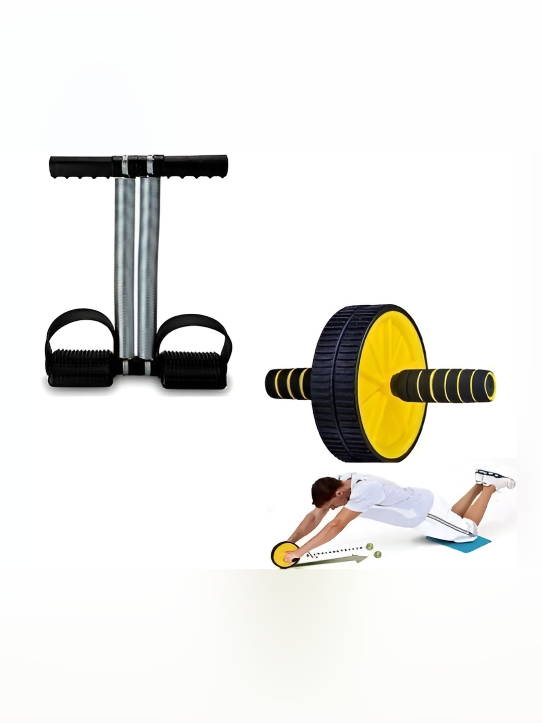 

YMD Set Of 2 Home Gym Combo Kit, Black