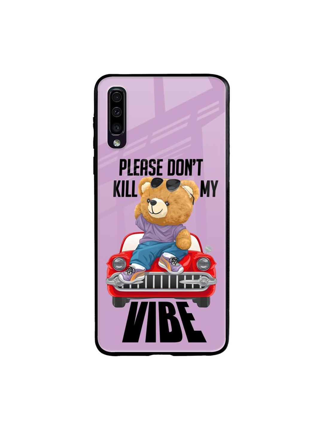 

QRIOH Don't Kill My Vibe Printed Samsung Galaxy A50 Back Case, Purple