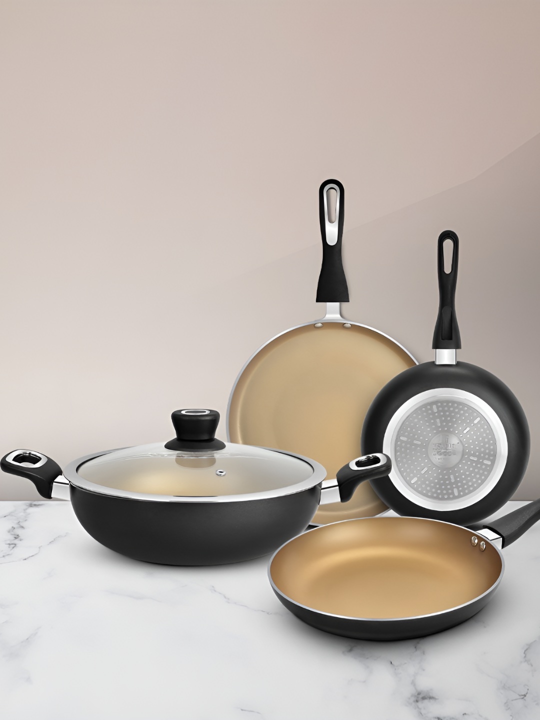 

BERGNER Black Induction Base Aluminium Cookware Set of