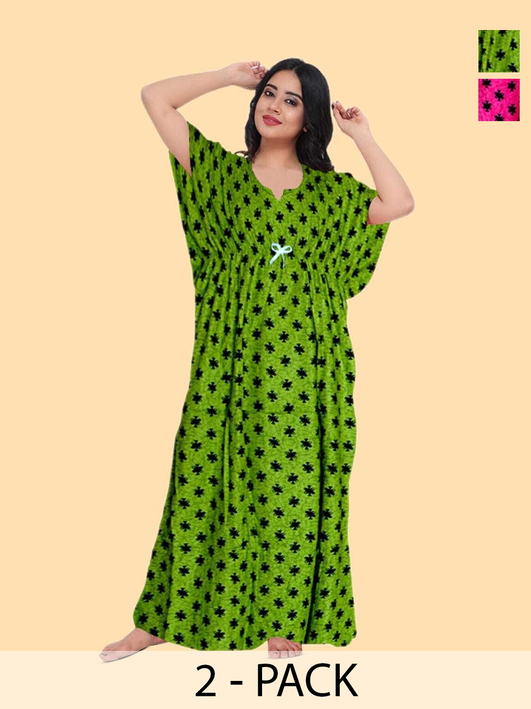 

PR PINK ROYAL Printed Maxi Nightdress