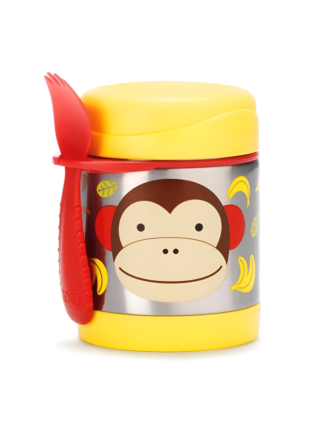 

SKIP HOP Kids Monkey Yellow & Red Stainless Steel Insulated Food Jar Lunch Box