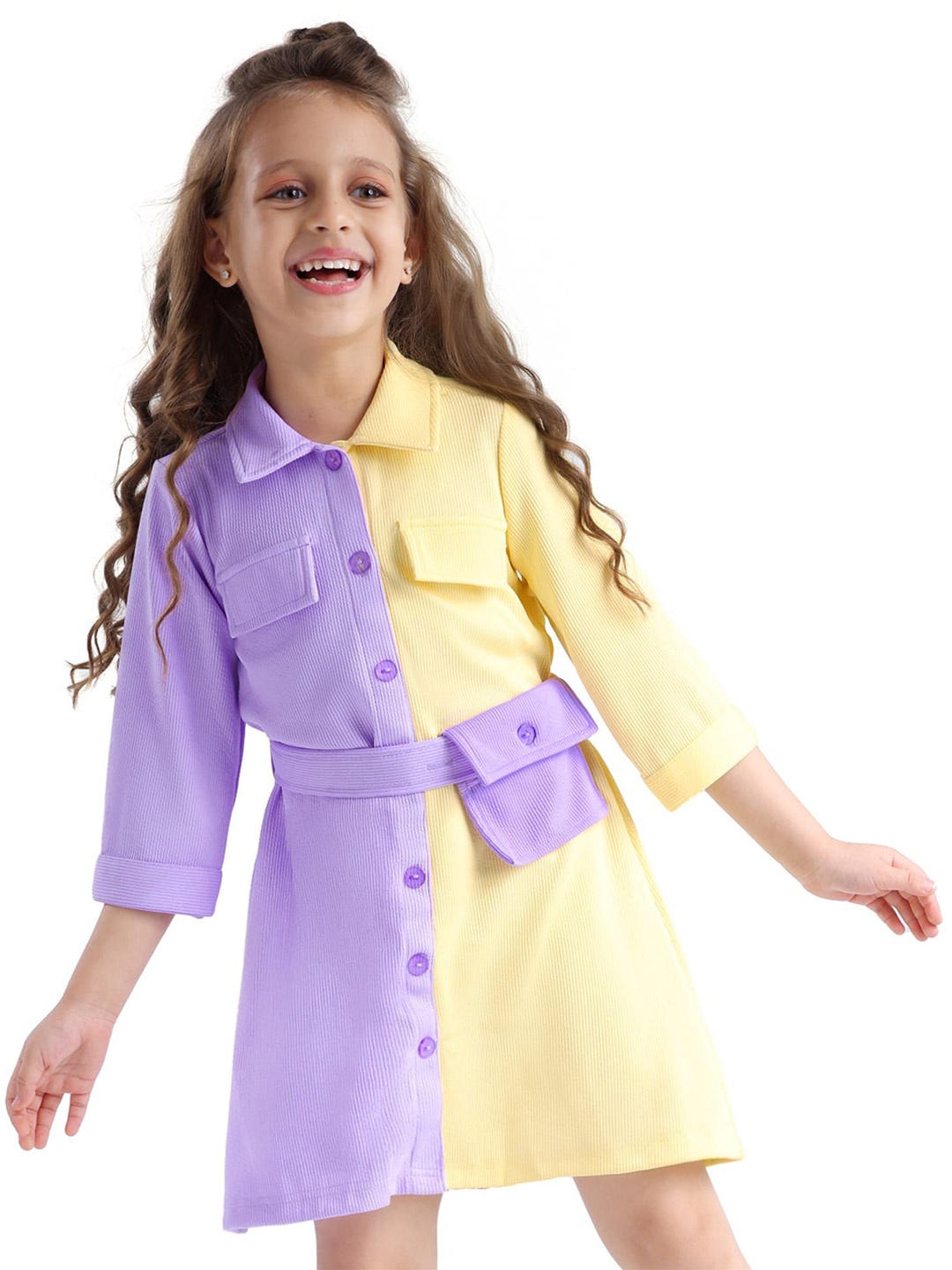 

Hola Bonita Girls Jumper Dress, Lavender