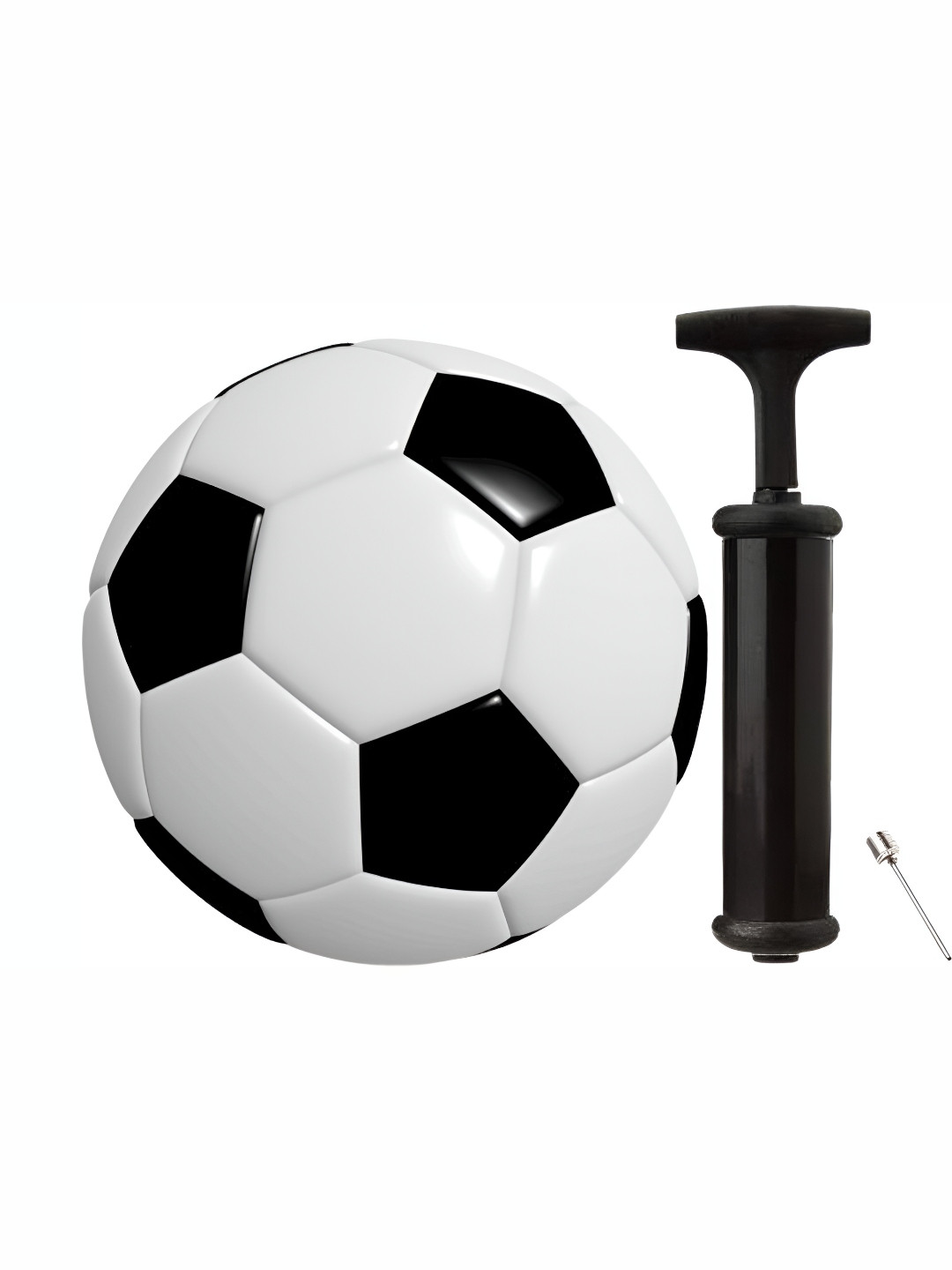 

YMD Pack Of 3 Textured Football With Air Pump & Needle, Black
