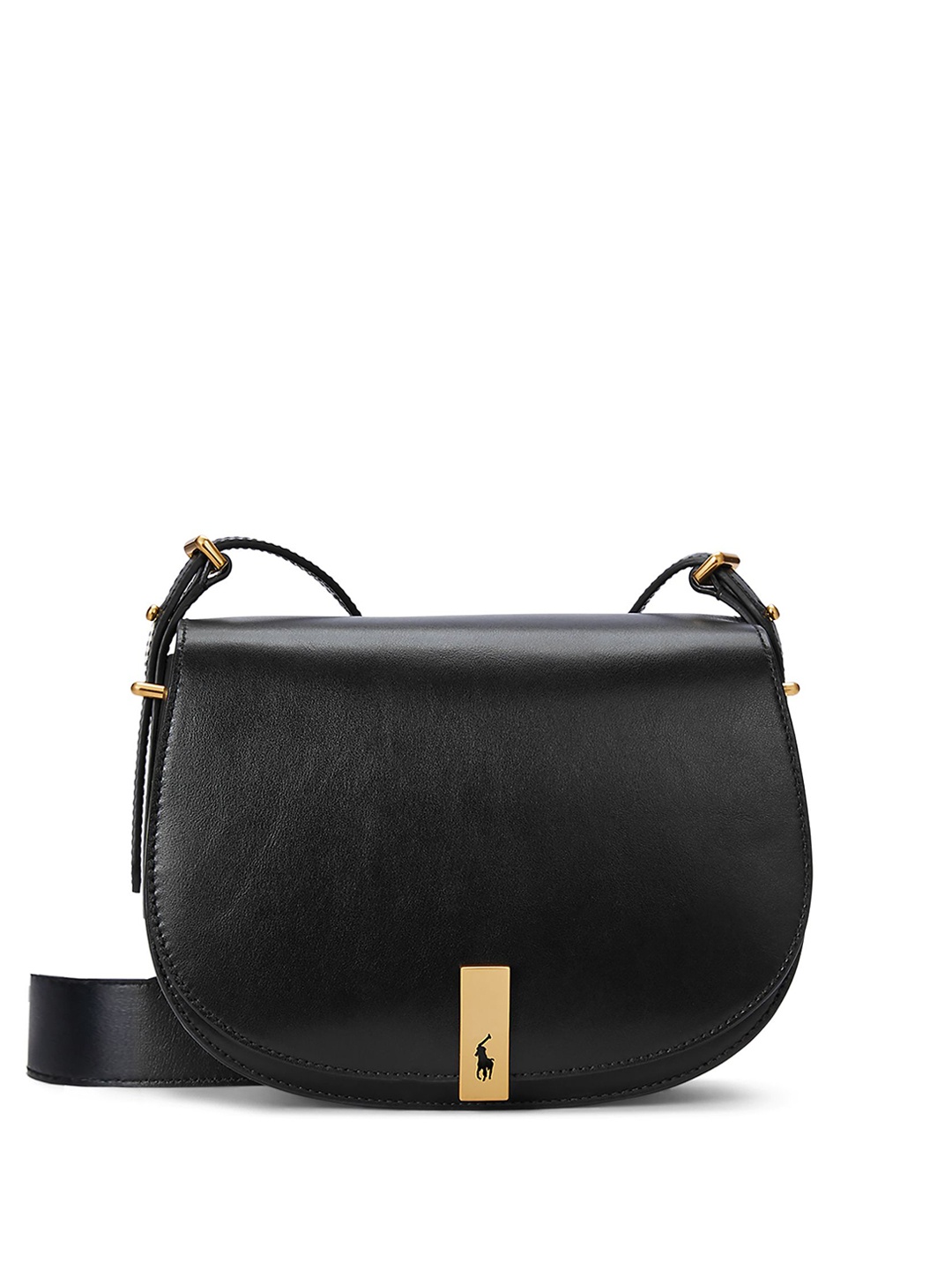 

Polo Ralph Lauren Women Solid Crossbody Leather Sling Bag, Black
