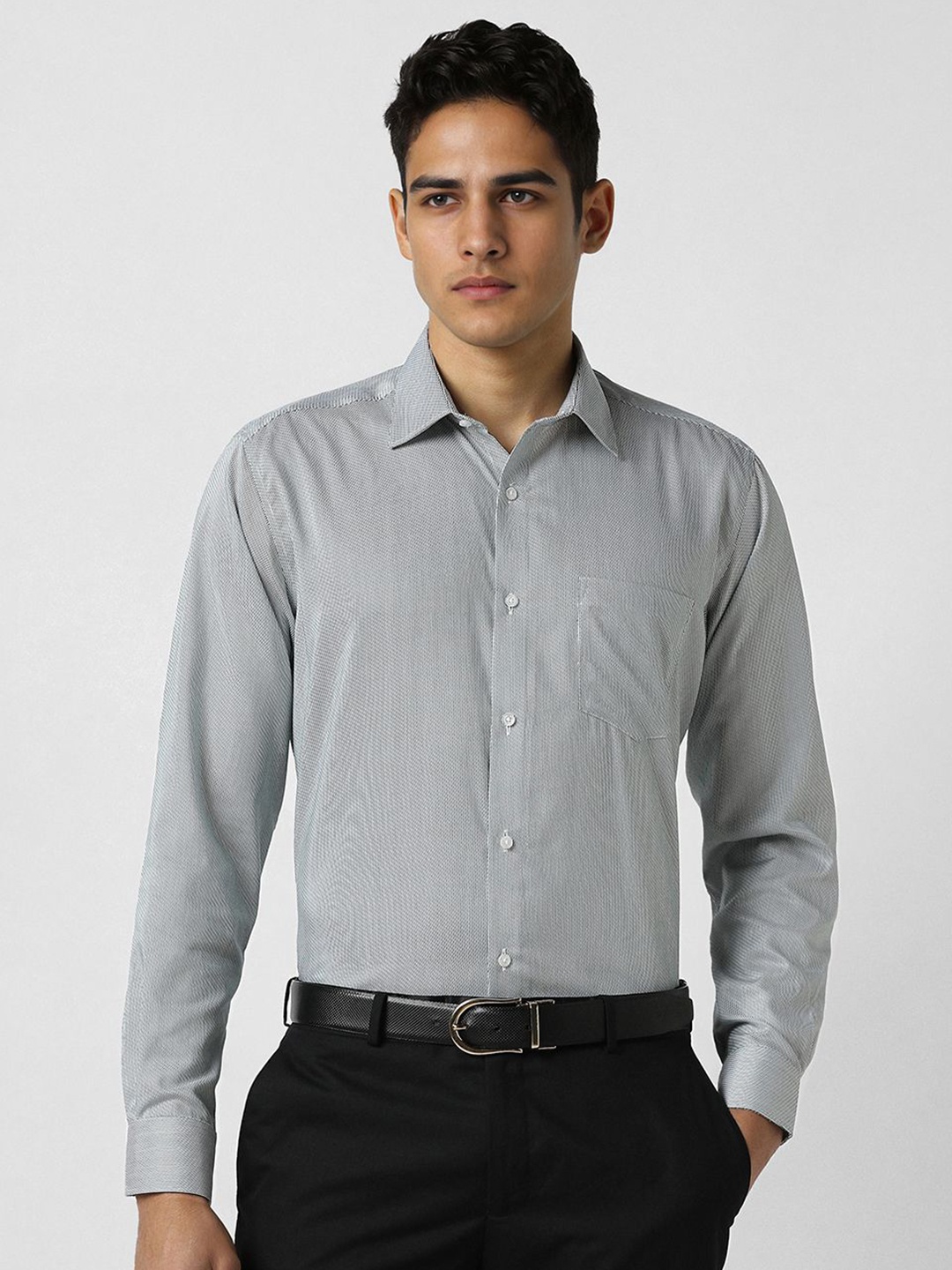 

Van Heusen Men Opaque Formal Shirt, Grey