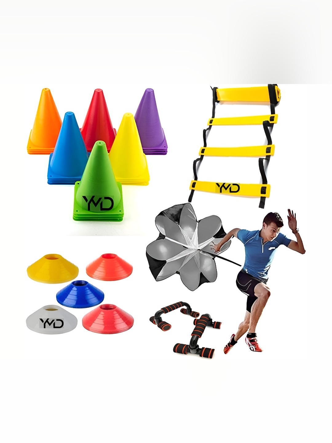 

YMD Set Of 19 Workout Accessories, Black