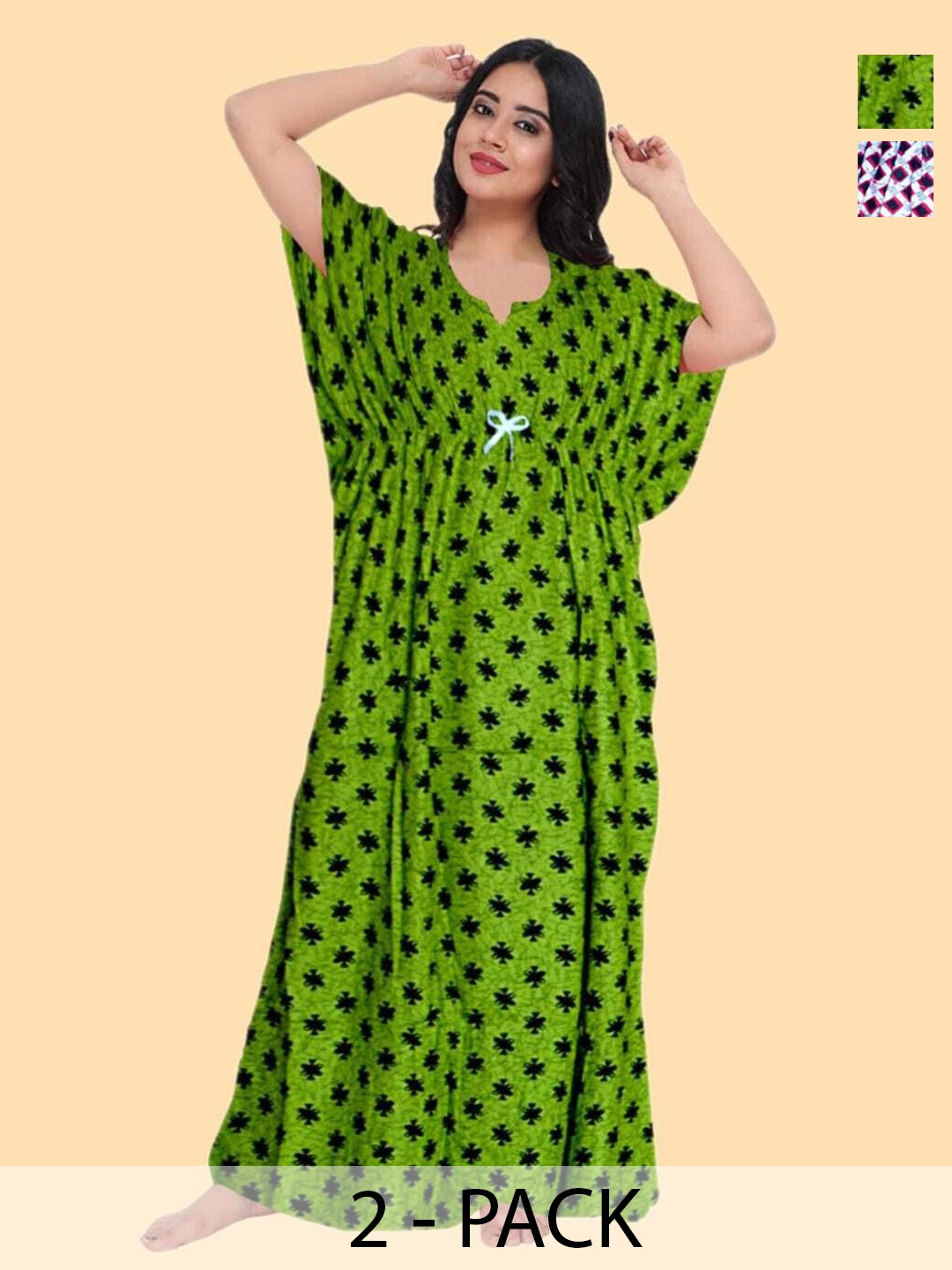

PR PINK ROYAL Printed Maxi Nightdress