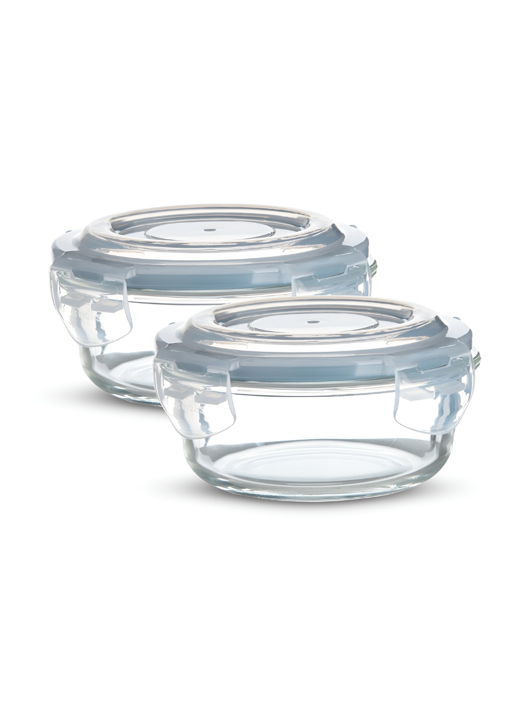 

BERGNER Transparent 2 Pieces Borosilicate Glass Microwave Safe Fridge Container-400ml