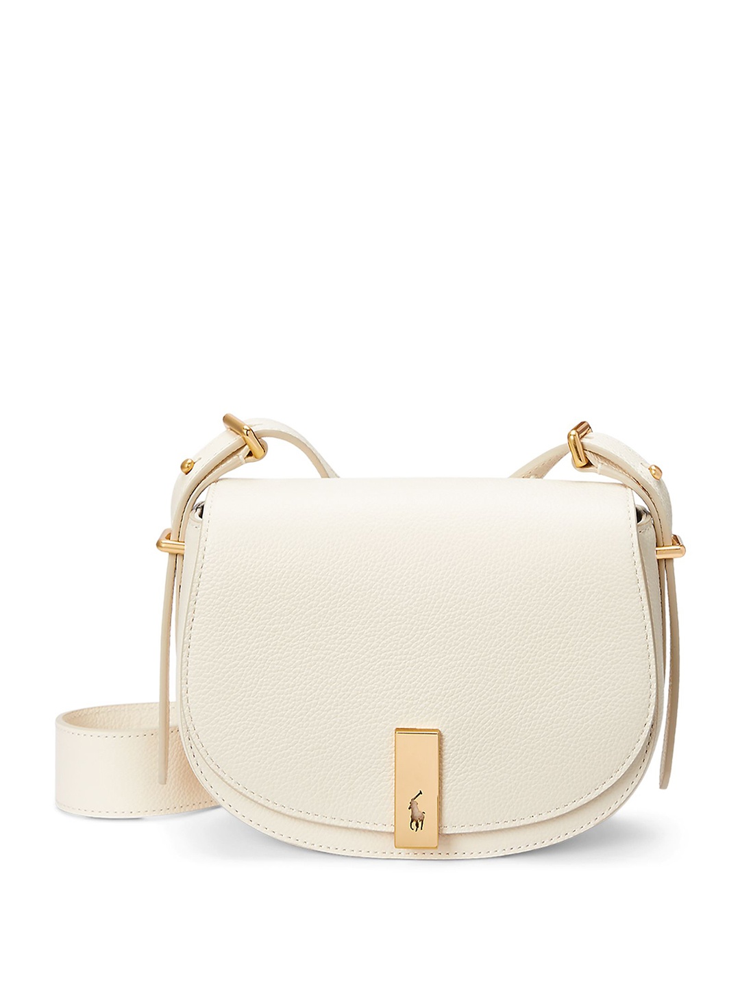 

Polo Ralph Lauren Women Textured Crossbody Leather Sling Bag, White