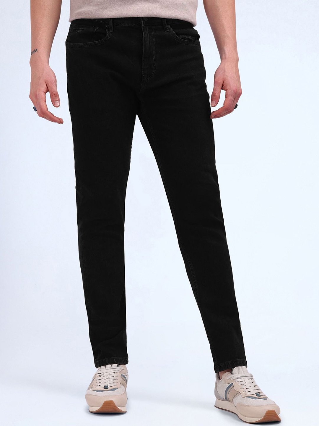 

Flying Machine Men Slim Fit Stretchable Jeans, Black