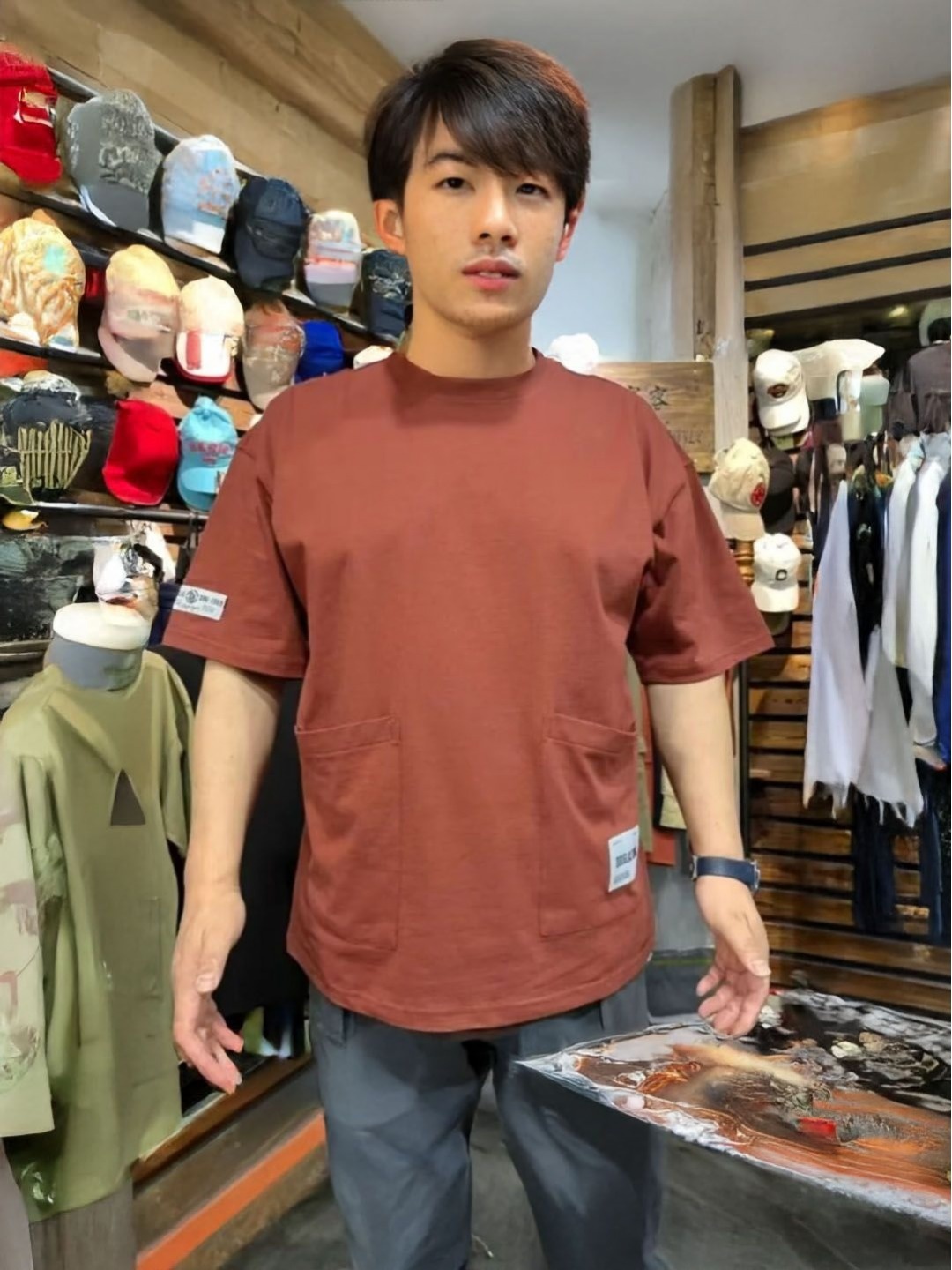 

StyleCast Men Solid Round Neck Relaxed Fit T-shirt, Brown