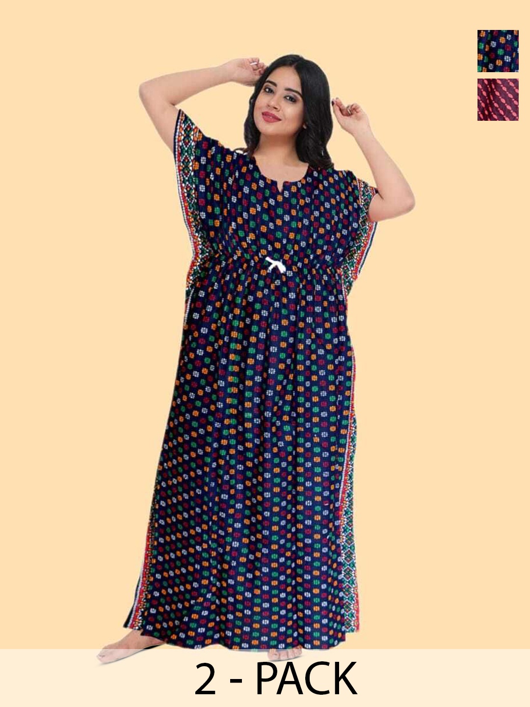 

PR PINK ROYAL Printed Maxi Nightdress, Red