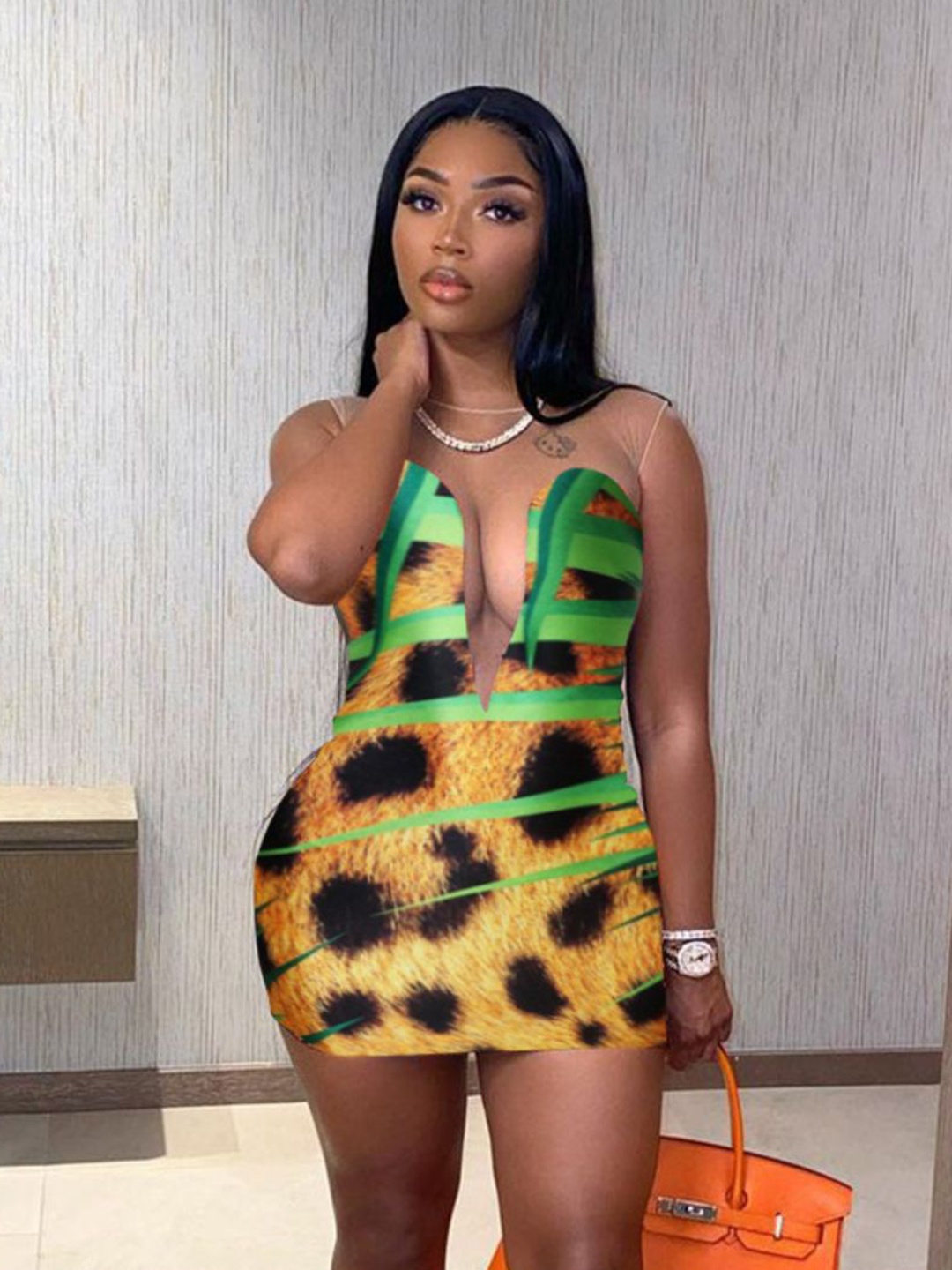 

StyleCast Animal Print Sleeveless Bodycon Dress, Multi
