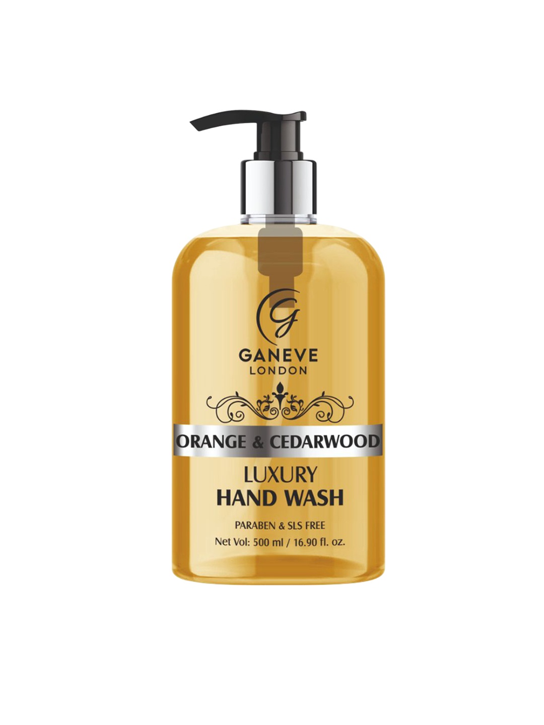 

Ganeve London Orange & Cedarwood Luxury Handwash - 500 ml, Brown
