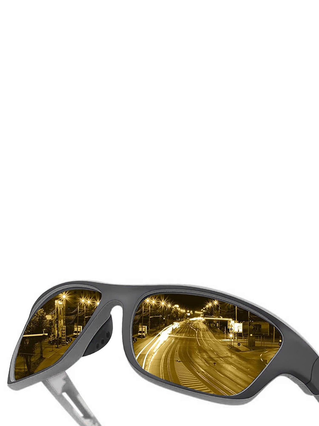 

ANEMONE Unisex Wayfarer Sunglasses with Polarised and UV Protected Lens, Yellow