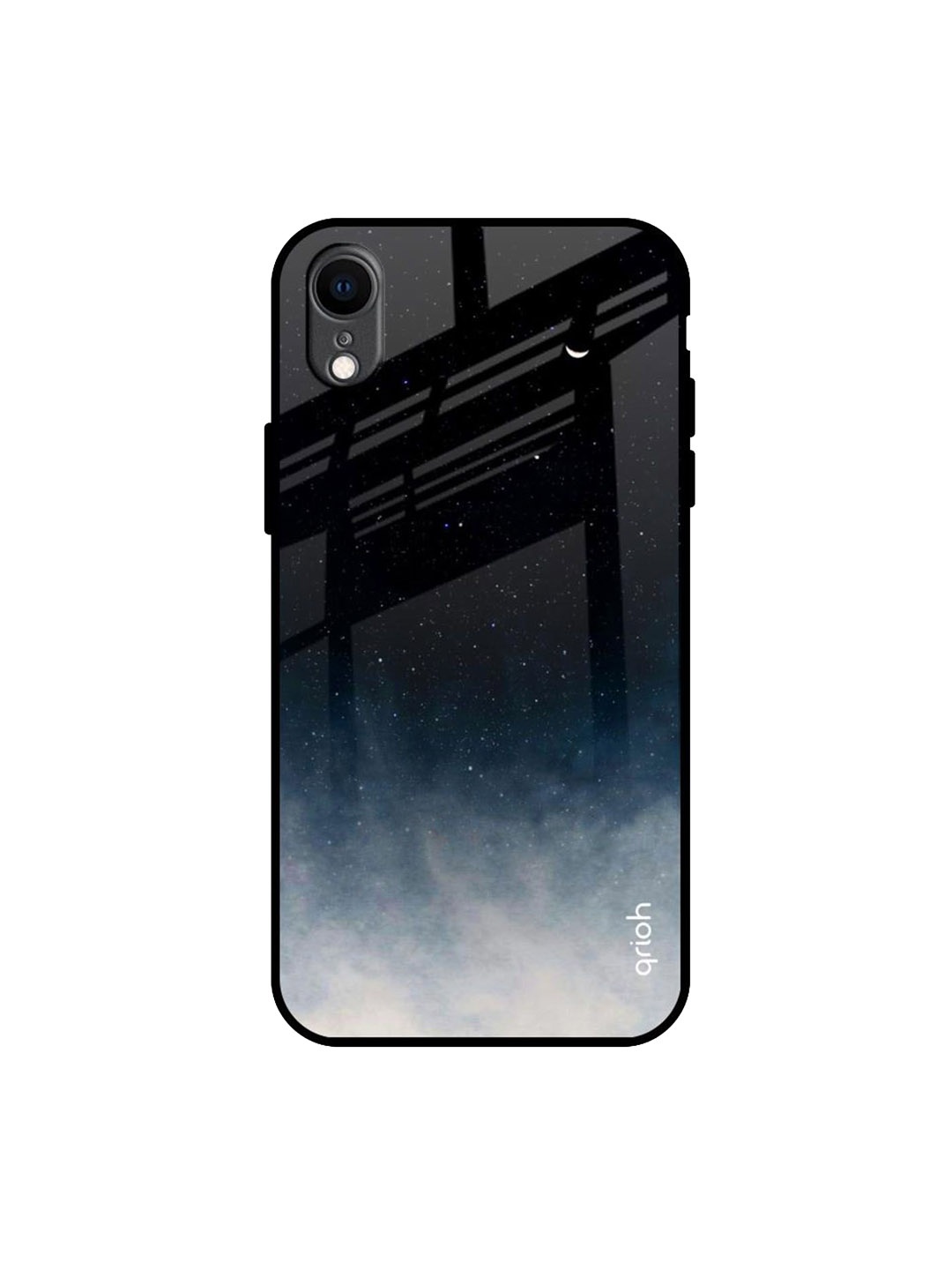 

QRIOH Quirky Printed iPhone XR Back Case Mobile Accessories, Black