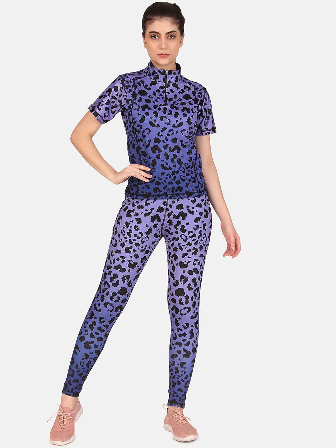 

BENZOS Women Printed Mid-Rise Tracksuits, Blue
