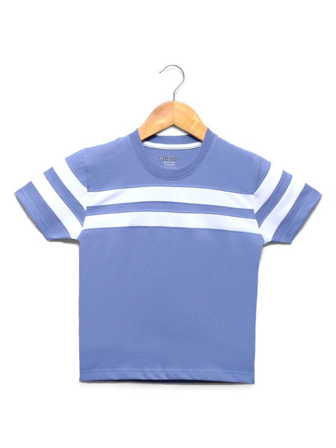 

Billion Boys Striped Round Neck Cotton T-shirt, Blue
