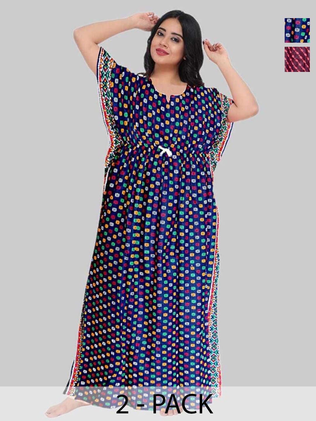 

PR PINK ROYAL Printed Maxi Nightdress, Red