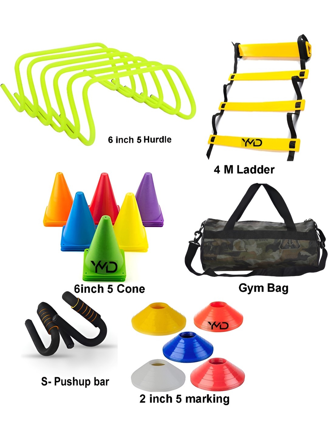 

YMD Set Of 19 Workout Accessories, Black