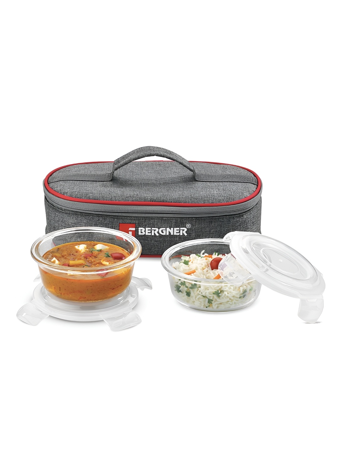 

BERGNER Transparent Glass Dishwasher Safe Lunch Box