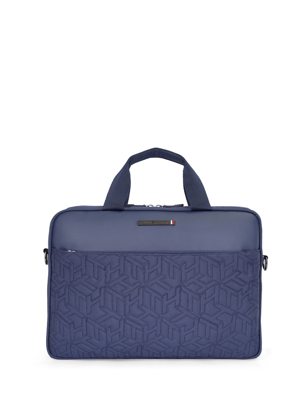 

Tommy Hilfiger Unisex Textured Laptop Bag, Navy blue