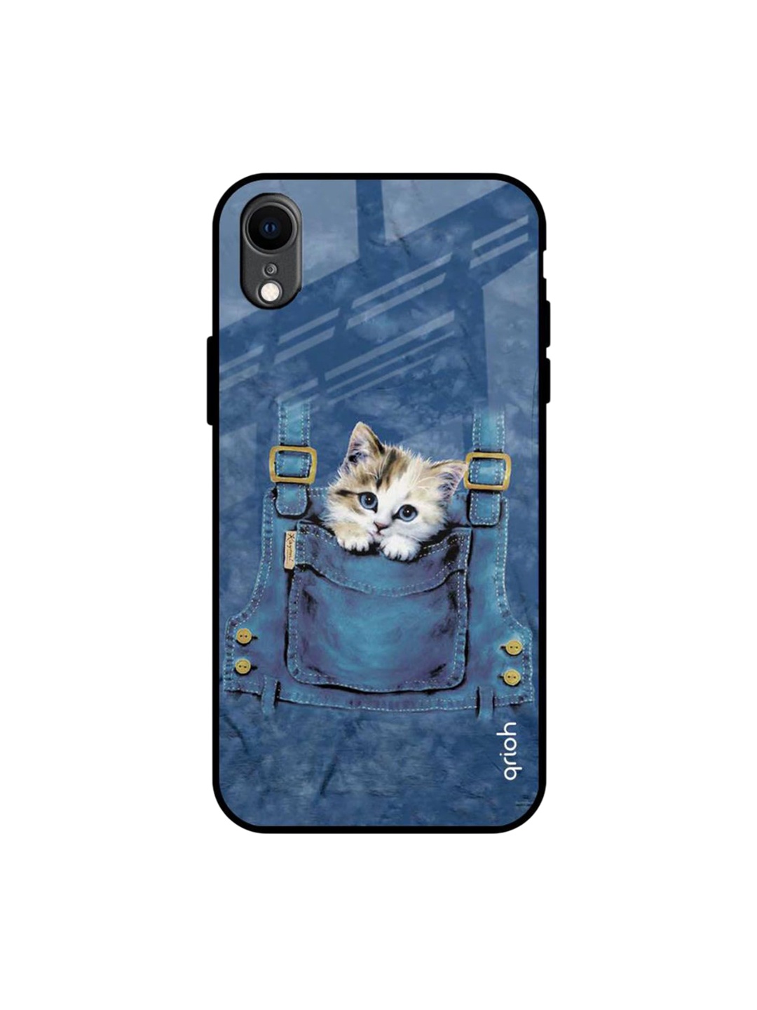 

QRIOH Quirky Printed iPhone XR Back Case Mobile Accessories, Blue