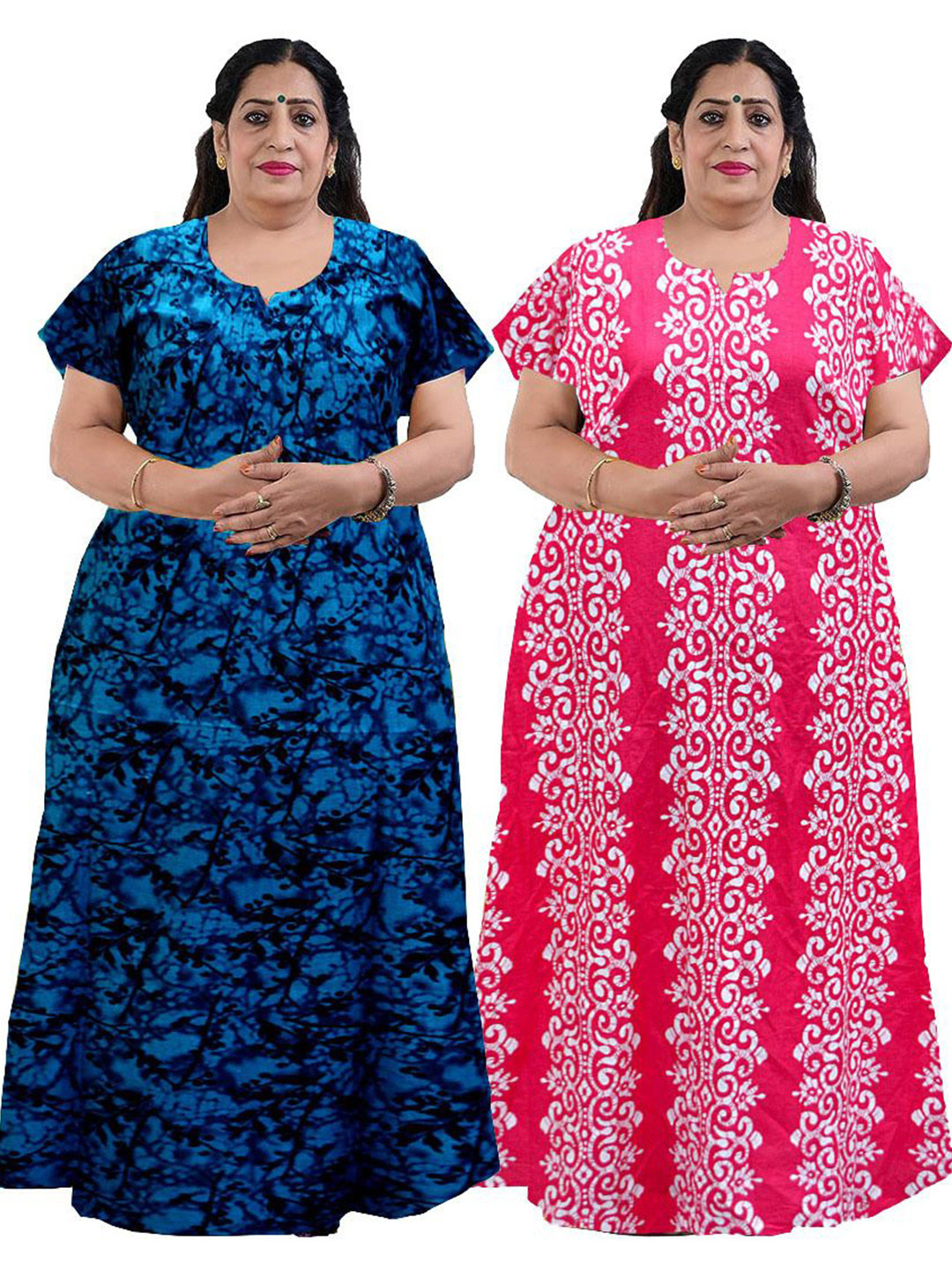 

PR PINK ROYAL Printed Maxi Nightdress