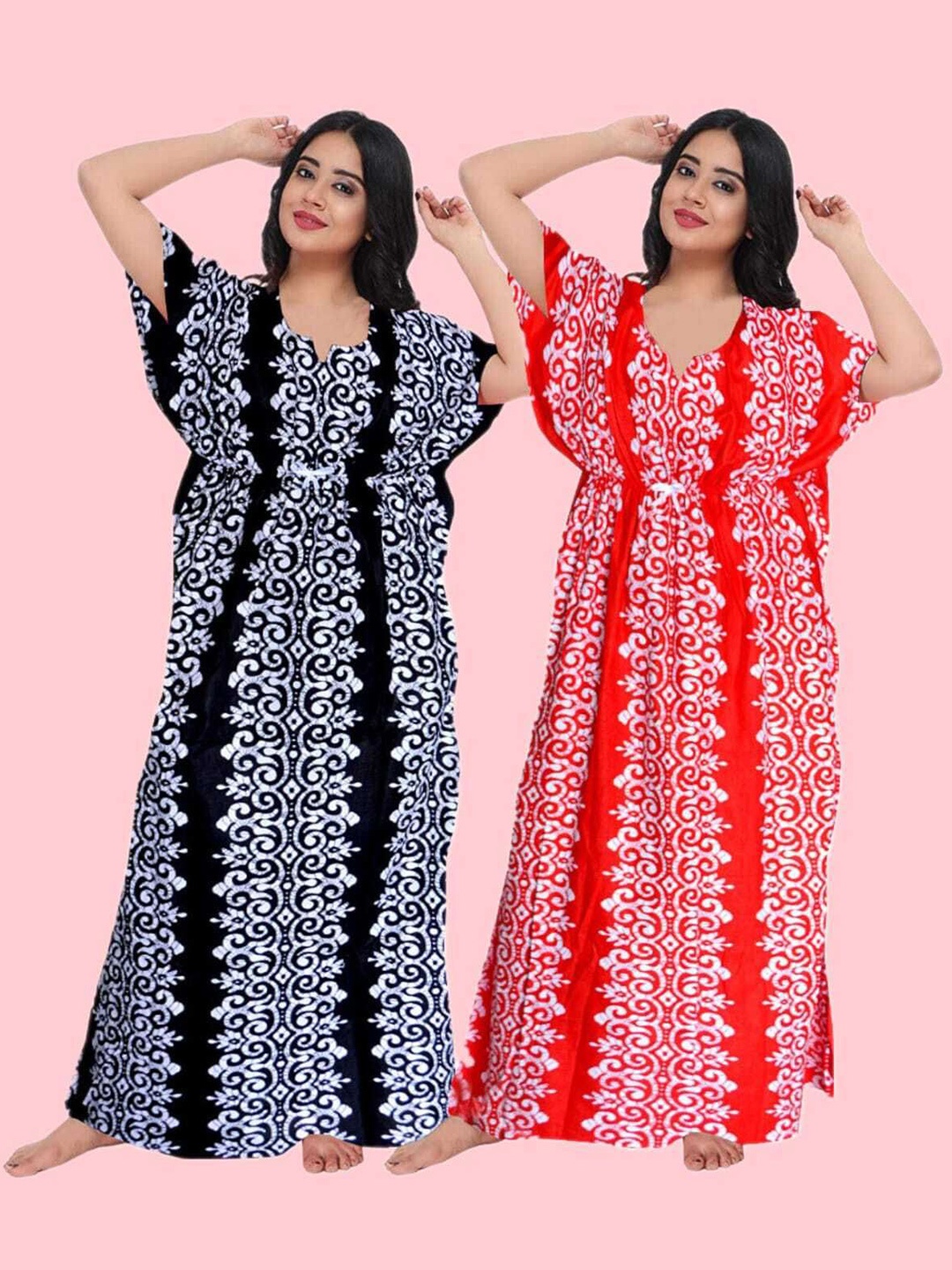 

PR PINK ROYAL Printed Maxi Nightdress