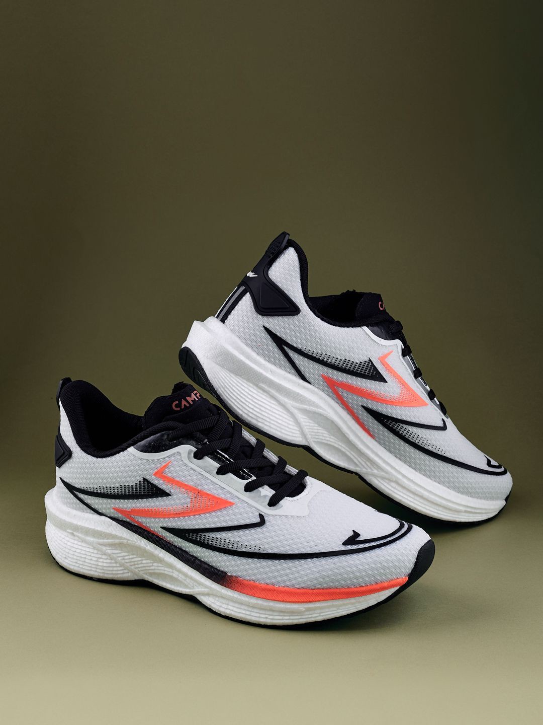 

Campus Men Mesh Running Non-Marking Shoes, White