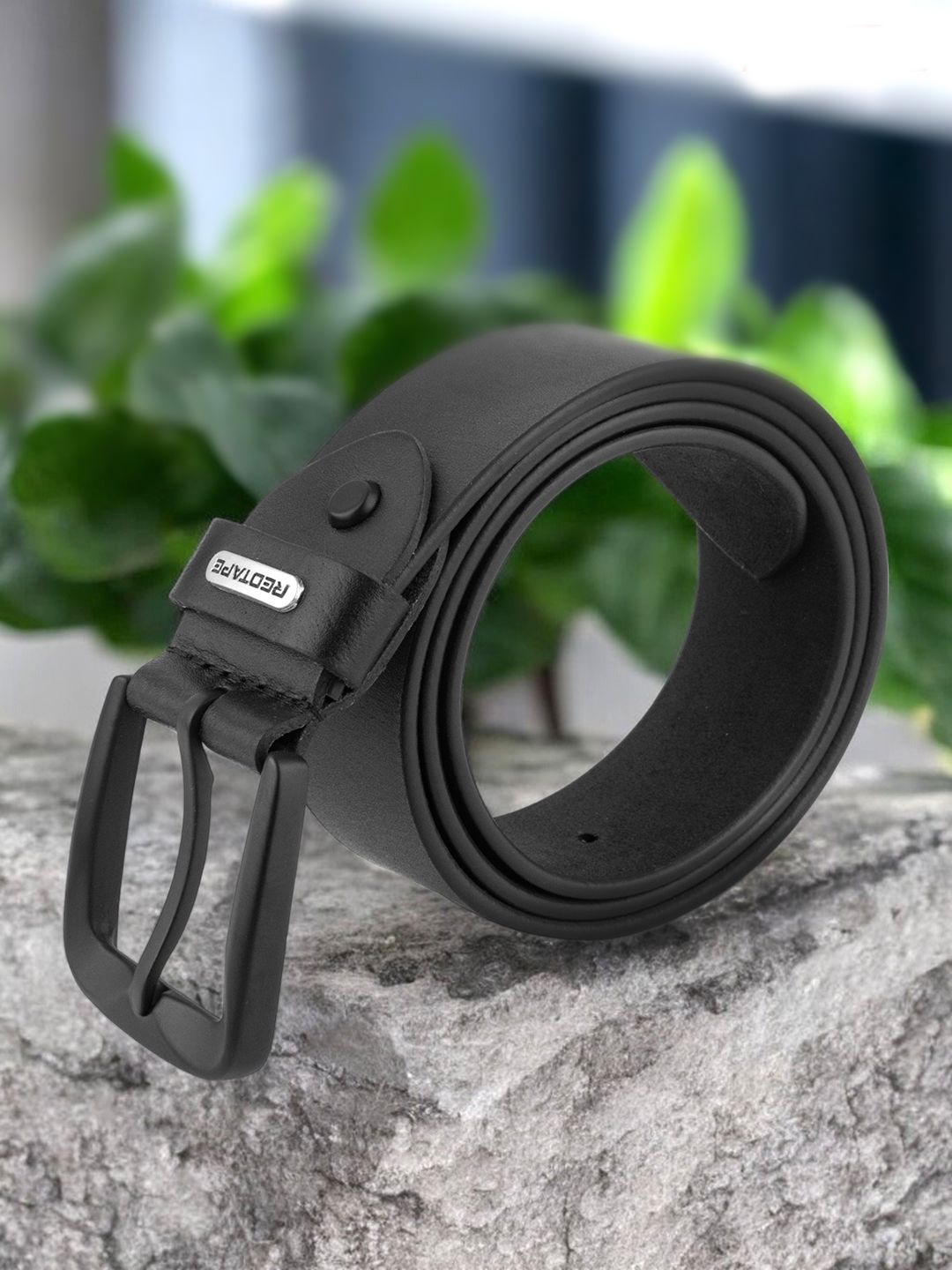 

Red Tape Men Leather Belt, Black