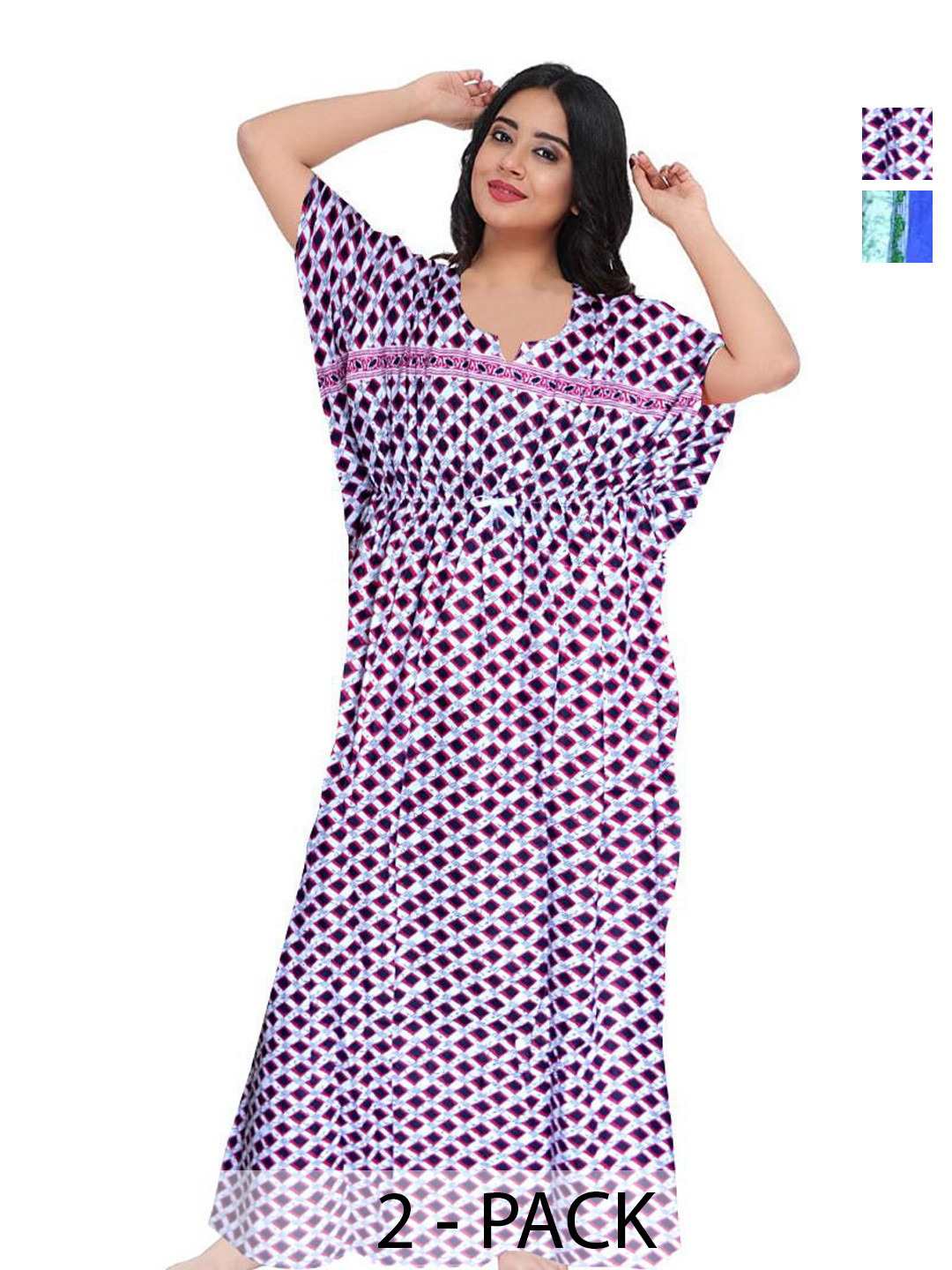 

PR PINK ROYAL Printed Maxi Nightdress