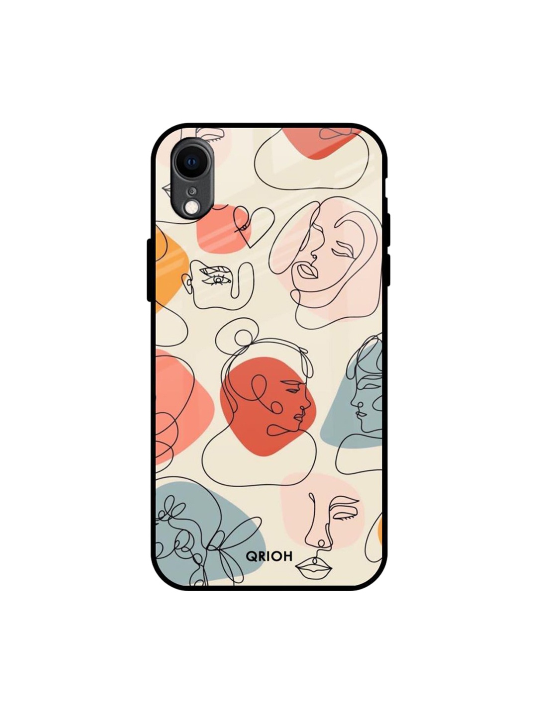 

QRIOH Quirky Printed iPhone XR Back Case Mobile Accessories, Peach