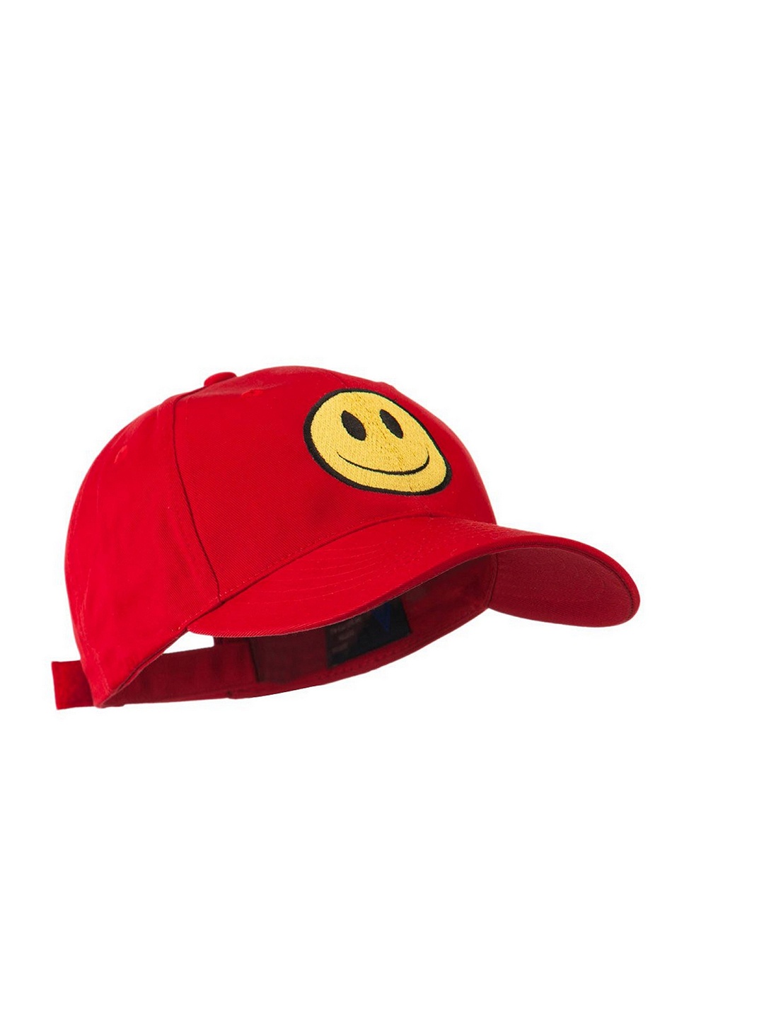 

Infispace Men Embroidered Pure Cotton Smiley Summer Cap, Red