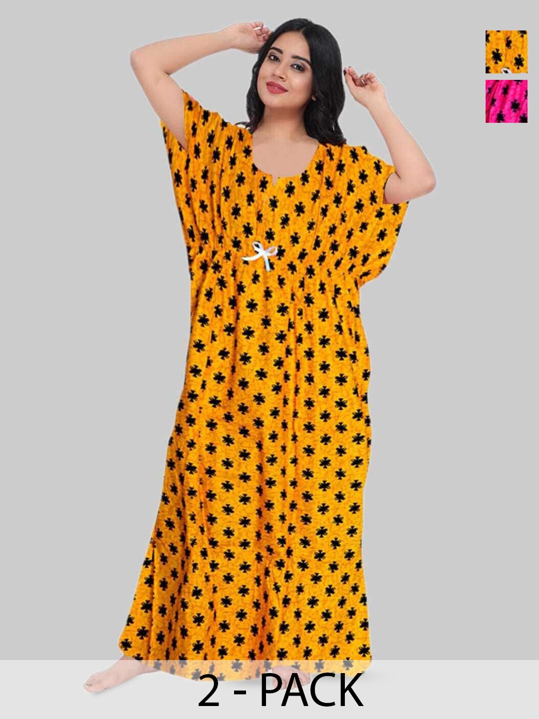 

PR PINK ROYAL Printed Maxi Nightdress
